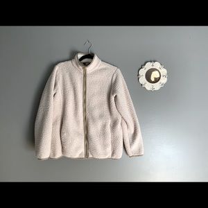 Faux sherpa teddy zip up - lands end